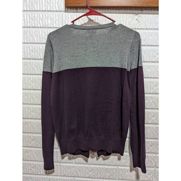 Loft Women's S Gray And Purple Button Front Cardigan - Picture 4 of 6